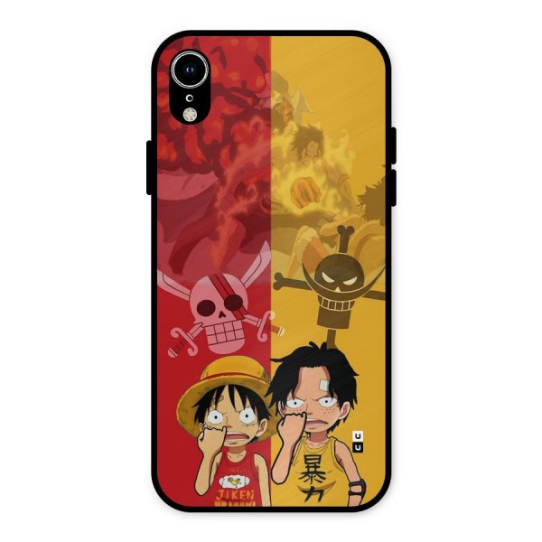 Luffy And Ace Metal Back Case for iPhone XR