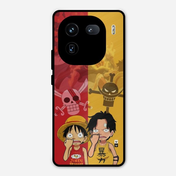 Luffy And Ace Metal Back Case for iQOO 12