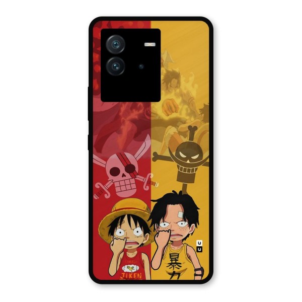 Luffy And Ace Metal Back Case for iQOO Neo 6 5G
