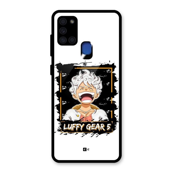 Luffy Gear 5 Glass Back Case for Galaxy A21s