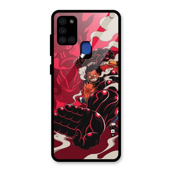Luffy Gear Fourth Glass Back Case for Galaxy A21s