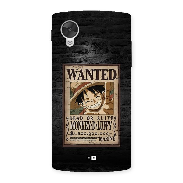 Luffy Wanted Back Case for Google Nexus 5