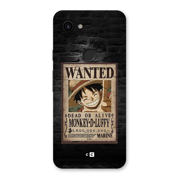 Luffy Wanted Back Case for Google Pixel 3a
