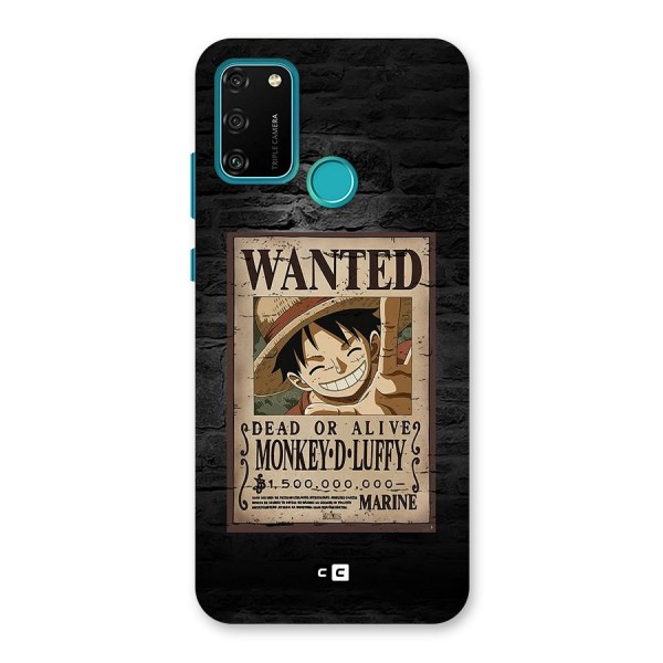 Luffy Wanted Back Case for Honor 9A