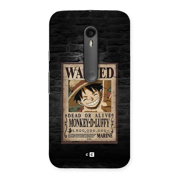 Luffy Wanted Back Case for Moto G Turbo