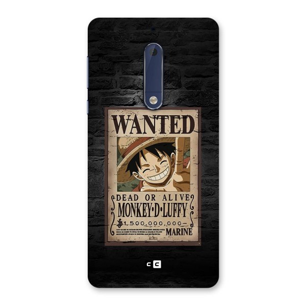 Luffy Wanted Back Case for Nokia 5