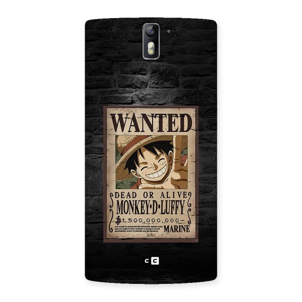 Luffy Wanted Back Case for OnePlus One
