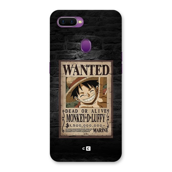 Luffy Wanted Back Case for Oppo F9