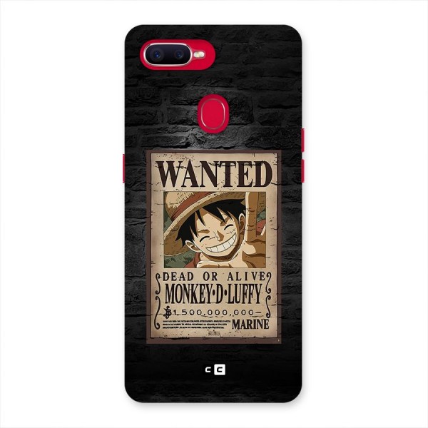 Luffy Wanted Back Case for Oppo F9 Pro