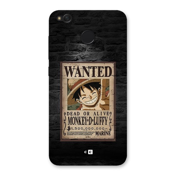 Luffy Wanted Back Case for Redmi 4