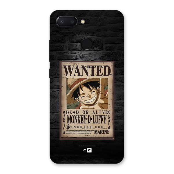 Luffy Wanted Back Case for Redmi 6