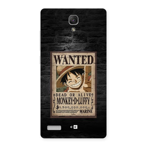 Luffy Wanted Back Case for Redmi Note