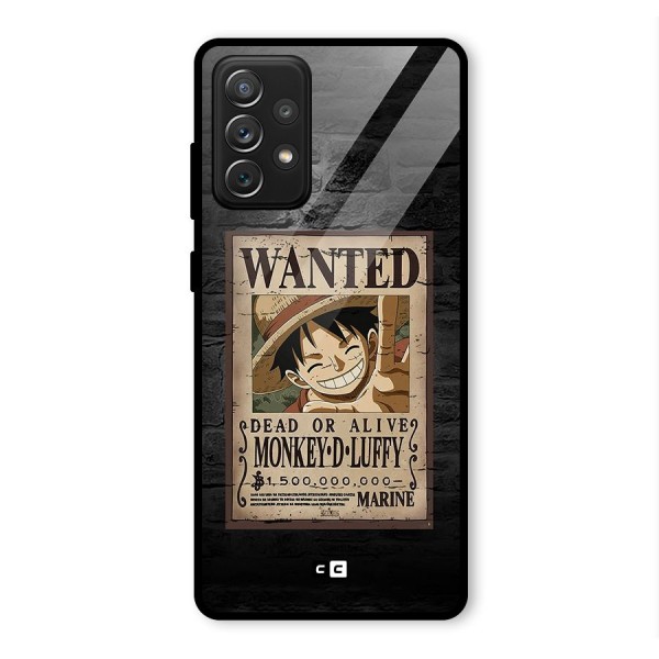Luffy Wanted Glass Back Case for Galaxy A72