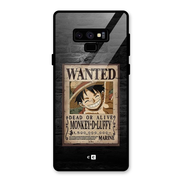 Luffy Wanted Glass Back Case for Galaxy Note 9