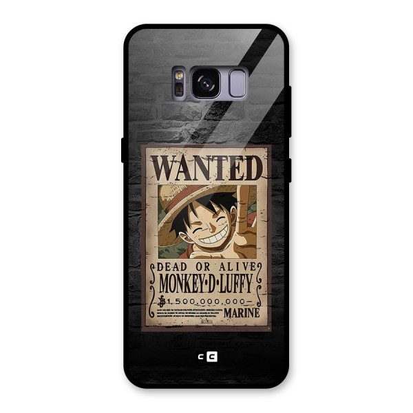 Luffy Wanted Glass Back Case for Galaxy S8