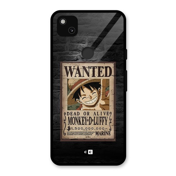 Luffy Wanted Glass Back Case for Google Pixel 4a