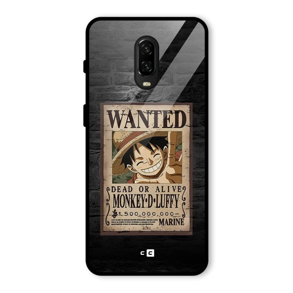 Luffy Wanted Glass Back Case for OnePlus 6T