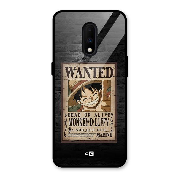 Luffy Wanted Glass Back Case for OnePlus 7