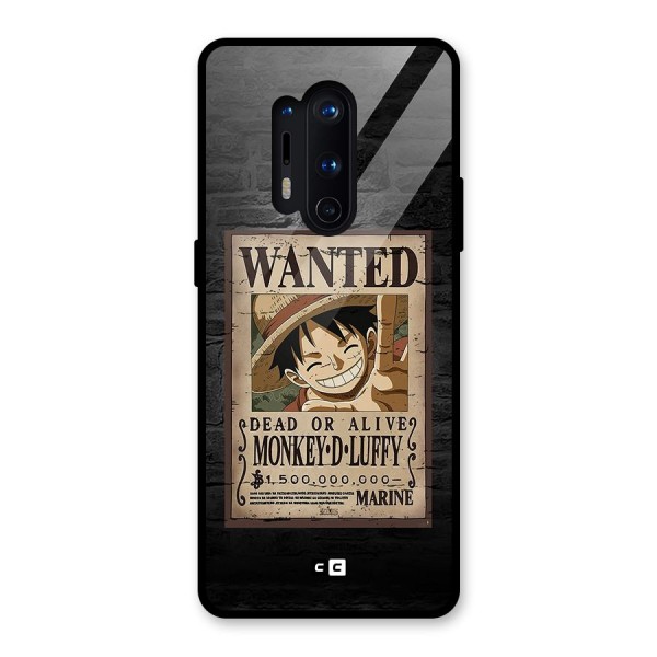 Luffy Wanted Glass Back Case for OnePlus 8 Pro