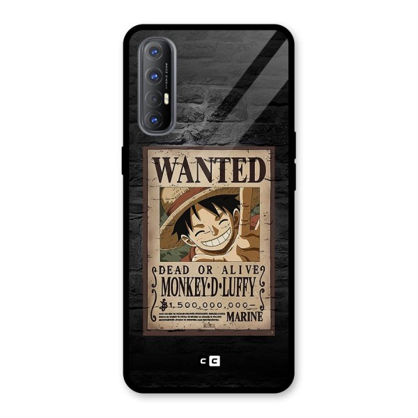Luffy Wanted Glass Back Case for Oppo Reno3 Pro