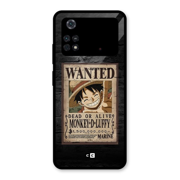 Luffy Wanted Glass Back Case for Poco M4 Pro 4G