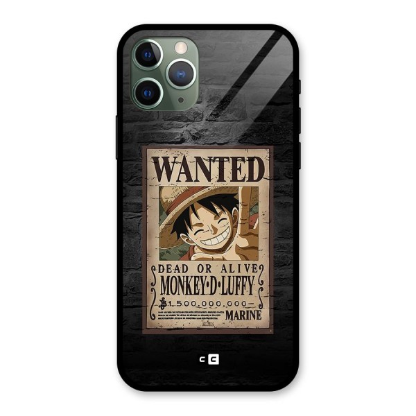 Luffy Wanted Glass Back Case for iPhone 11 Pro