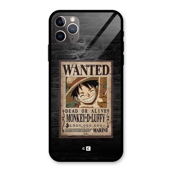 Luffy Wanted Glass Back Case for iPhone 11 Pro Max