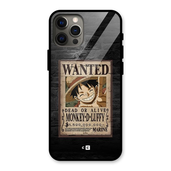 Luffy Wanted Glass Back Case for iPhone 12 Pro Max