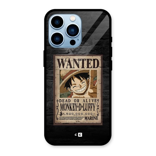 Luffy Wanted Glass Back Case for iPhone 13 Pro