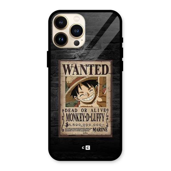 Luffy Wanted Glass Back Case for iPhone 13 Pro Max