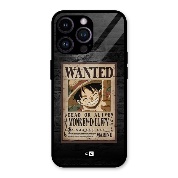 Luffy Wanted Glass Back Case for iPhone 14 Pro Max