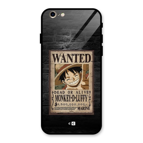 Luffy Wanted Glass Back Case for iPhone 6 6S