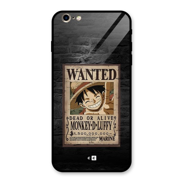 Luffy Wanted Glass Back Case for iPhone 6 Plus 6S Plus