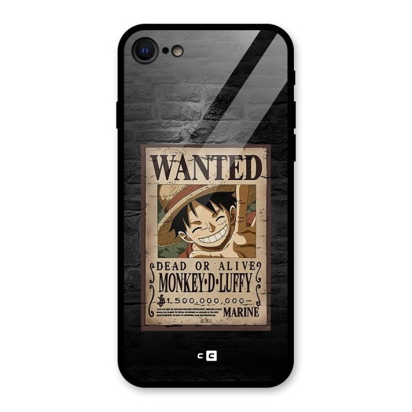 Luffy Wanted Glass Back Case for iPhone 7