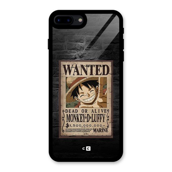 Luffy Wanted Glass Back Case for iPhone 7 Plus