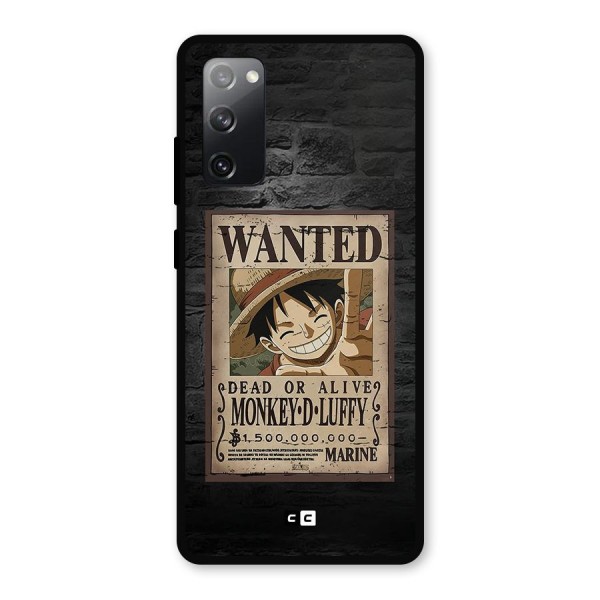 Luffy Wanted Metal Back Case for Galaxy S20 FE 5G