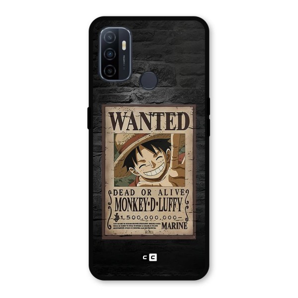 Luffy Wanted Metal Back Case for Oppo A53