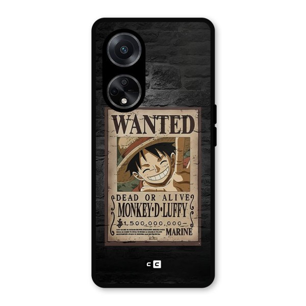 Luffy Wanted Metal Back Case for Oppo F23