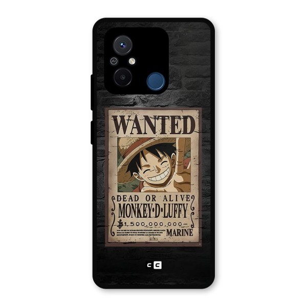 Luffy Wanted Metal Back Case for Poco C55