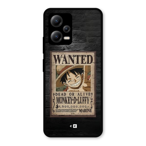 Luffy Wanted Metal Back Case for Poco X5