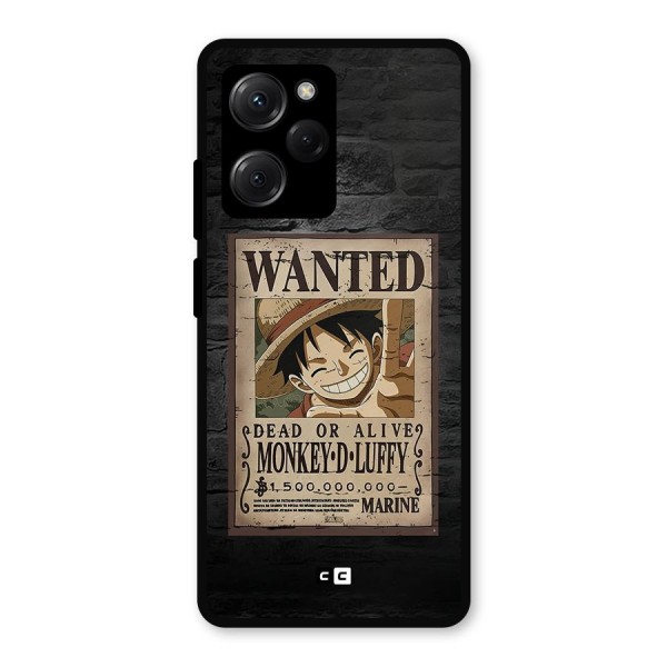 Luffy Wanted Metal Back Case for Poco X5 Pro