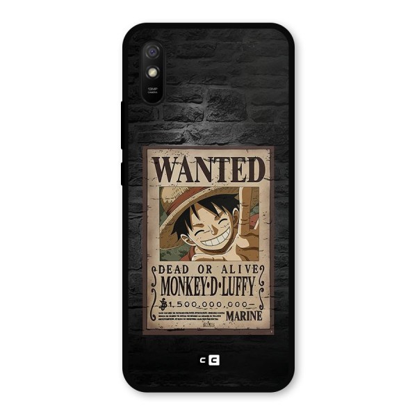 Luffy Wanted Metal Back Case for Redmi 9a