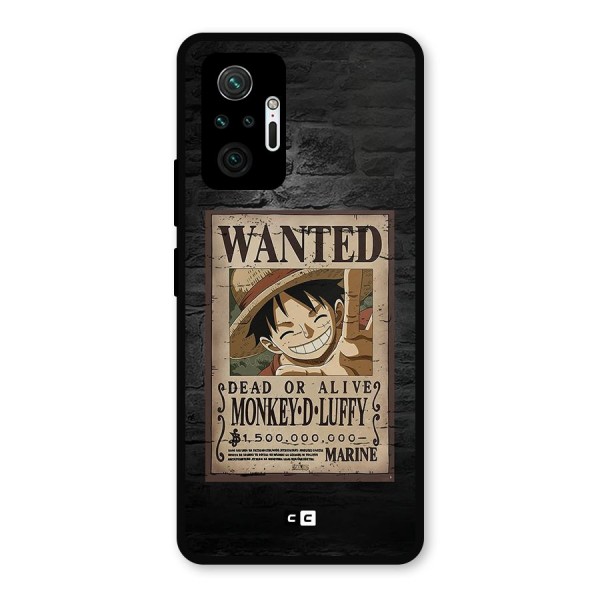 Luffy Wanted Metal Back Case for Redmi Note 10 Pro