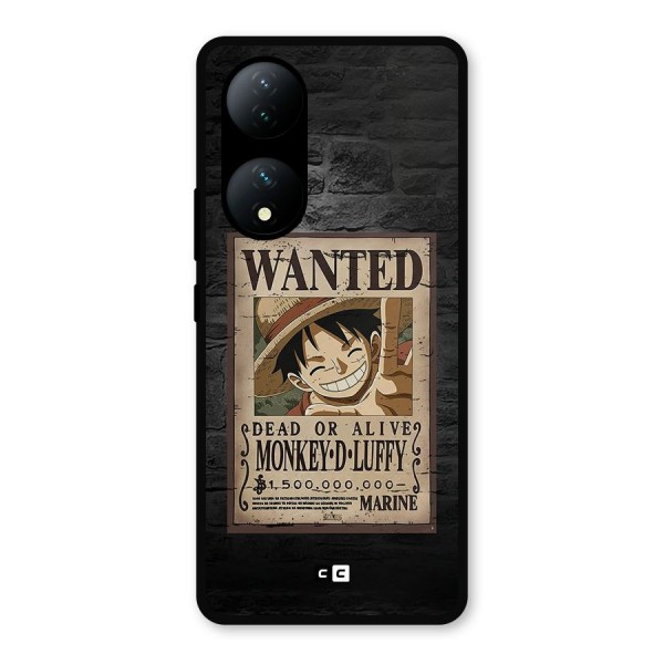Luffy Wanted Metal Back Case for Vivo Y100a