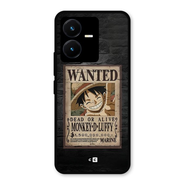 Luffy Wanted Metal Back Case for Vivo Y22