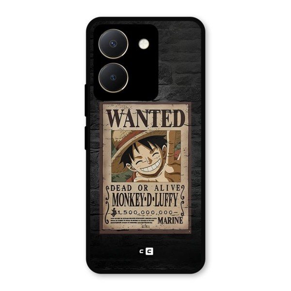 Luffy Wanted Metal Back Case for Vivo Y36
