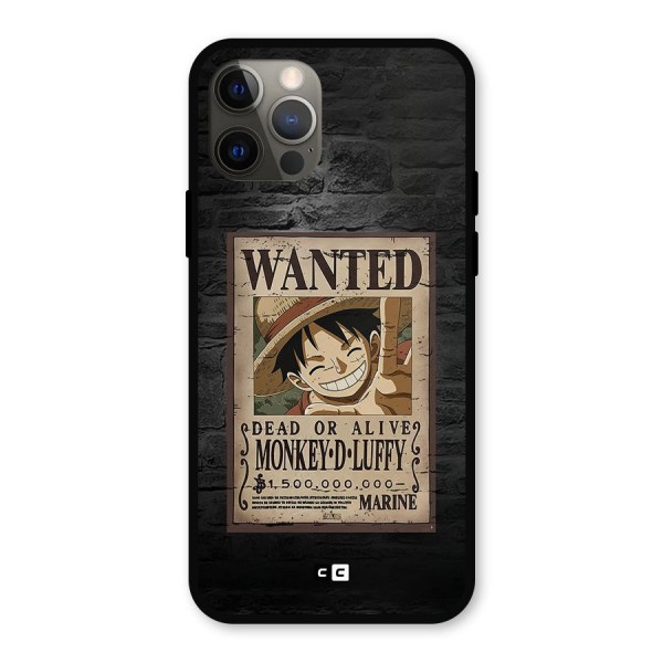Luffy Wanted Metal Back Case for iPhone 12 Pro