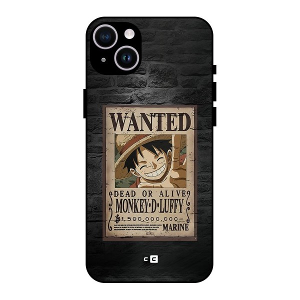 Luffy Wanted Metal Back Case for iPhone 14 Plus