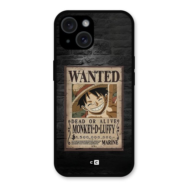 Luffy Wanted Metal Back Case for iPhone 15