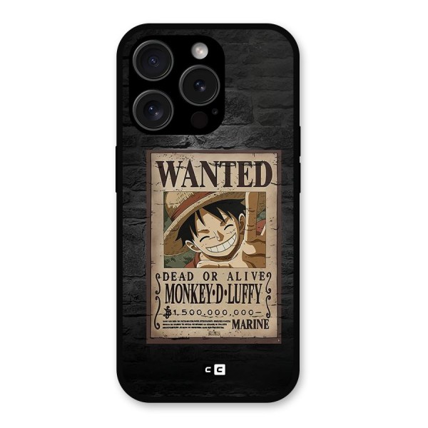 Luffy Wanted Metal Back Case for iPhone 15 Pro